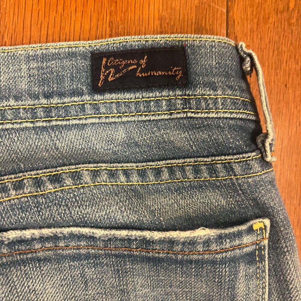 Citizens of Humanity Naomi #065 Stretch Low Waist Flare Jeans SZ 28 Distressed - Picture 6 of 12